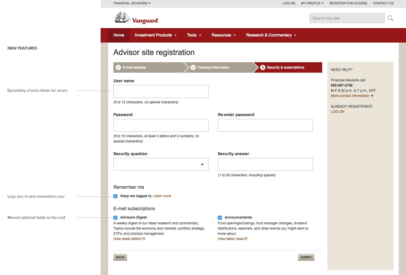 Registration Step 3